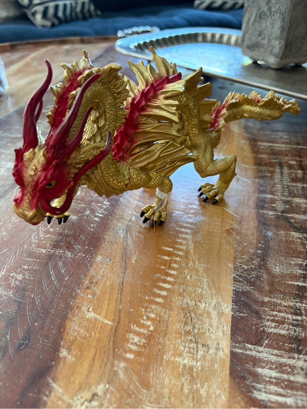 Gold and Red Dragon Figurine - Home Accent